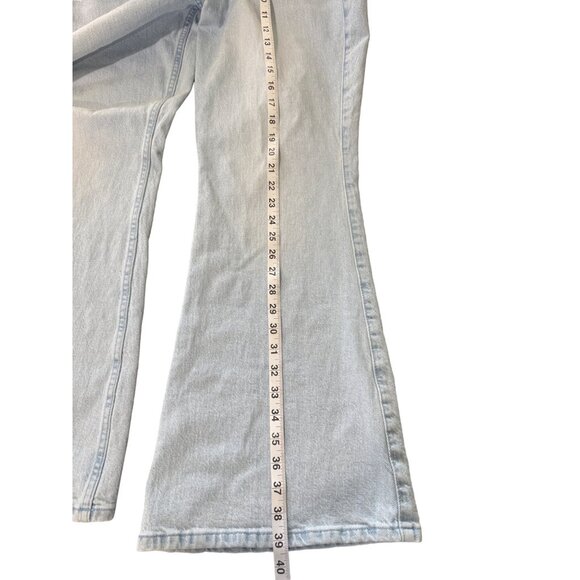 Social Tourist Flared Jeans Light Wash Blue Women's Size 15R / 32 Waist - Picture 6 of 8